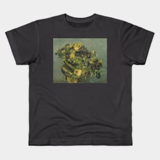 Basket of violets by van Gogh Kids T-Shirt